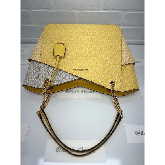 Michael Kors JST large xchain colorblock shoulder bag tote - Daffodil Multi - Picture 5 of 12